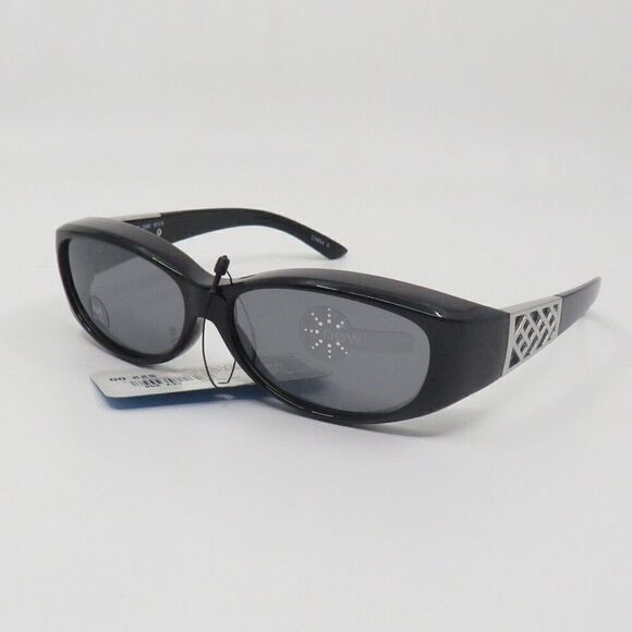 Polarized Solar Shield New Black/Grey Women's Sunglasses - Picture 1 of 7